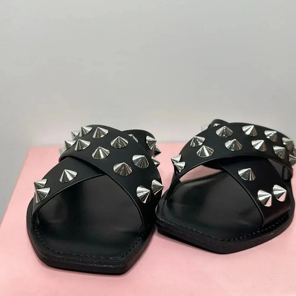 COCONUTS by Matisse Black Studded Slide - Picture 6 of 8